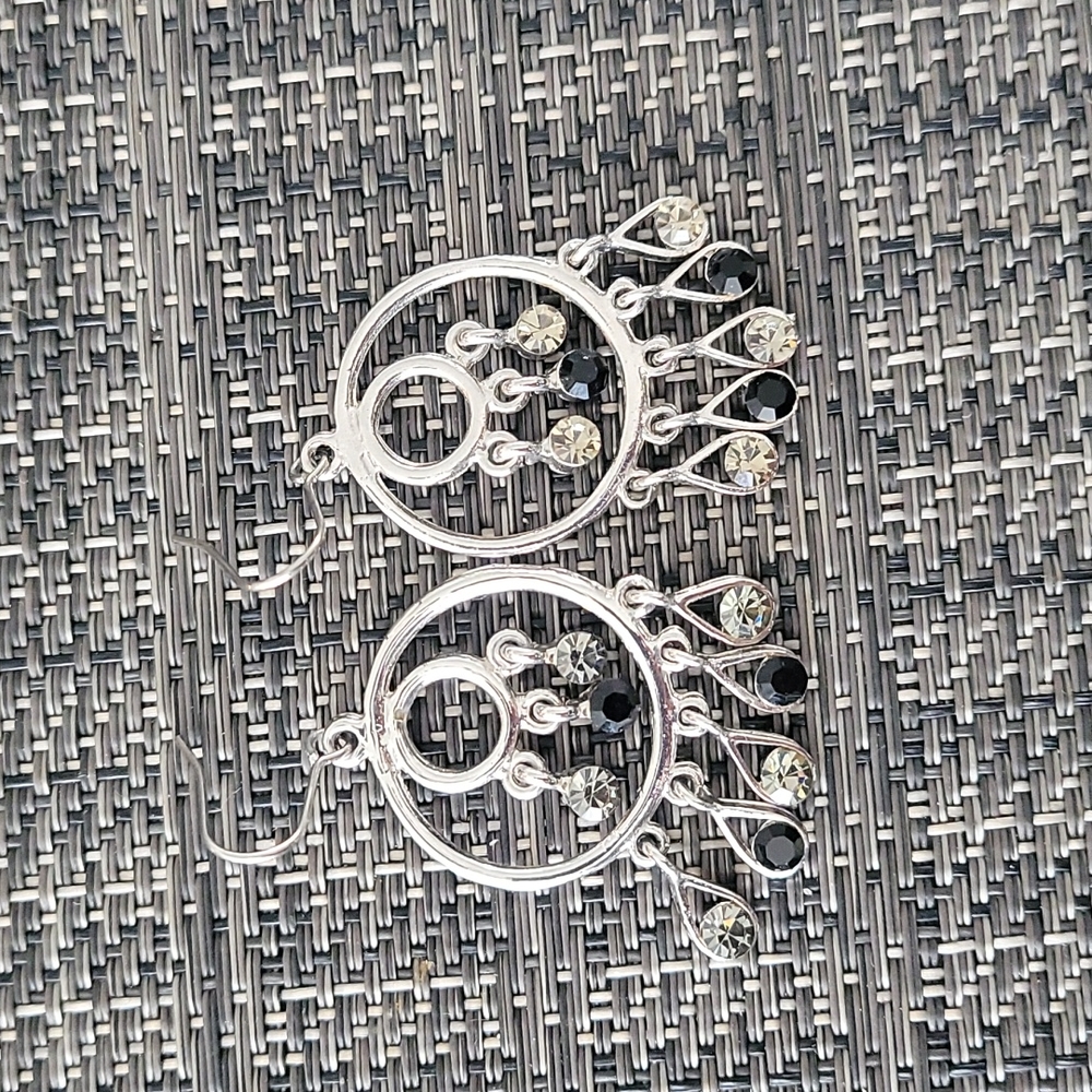 Black and Silver earrings